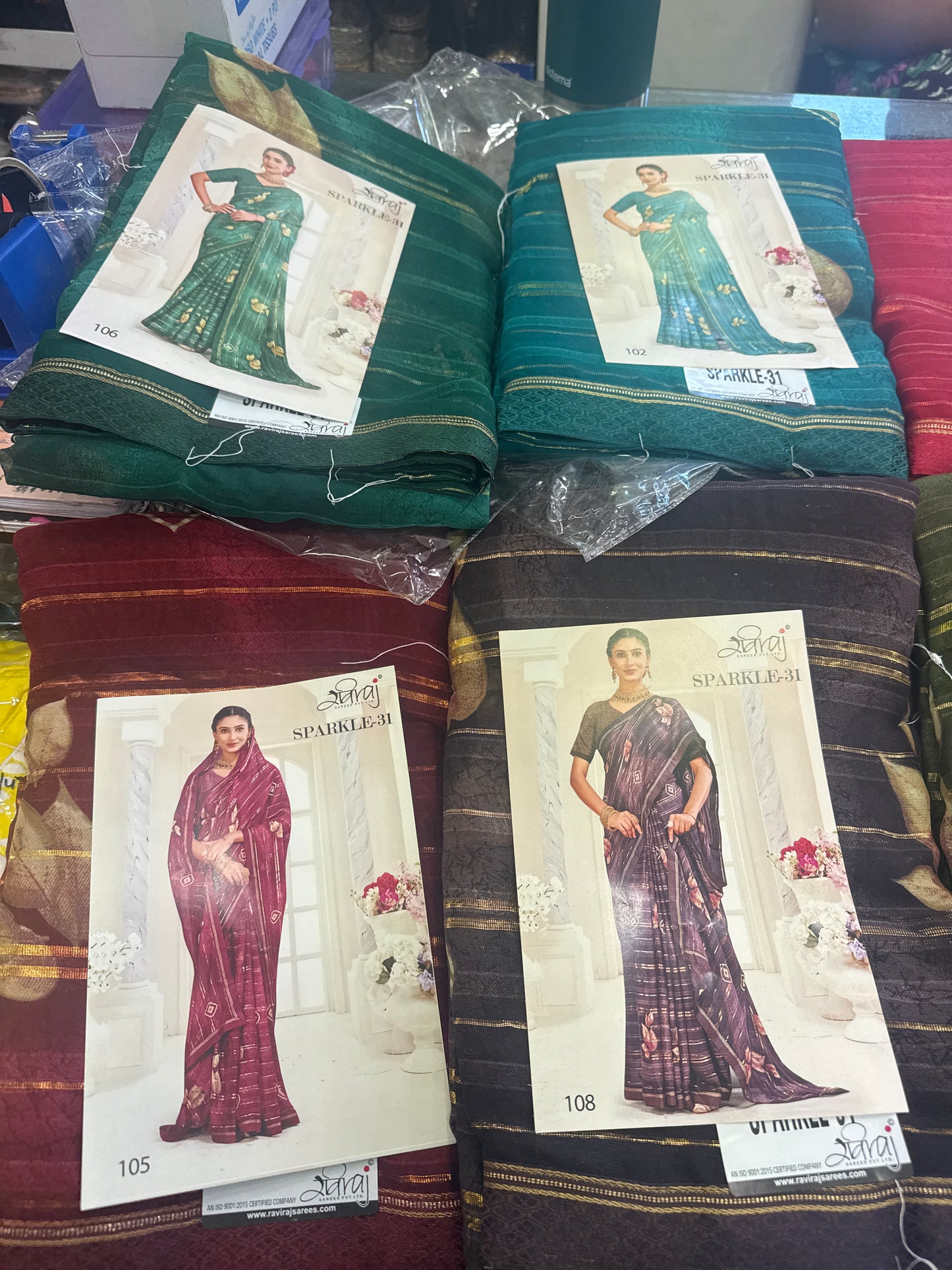 Beautiful designer shimmer ciffon saree