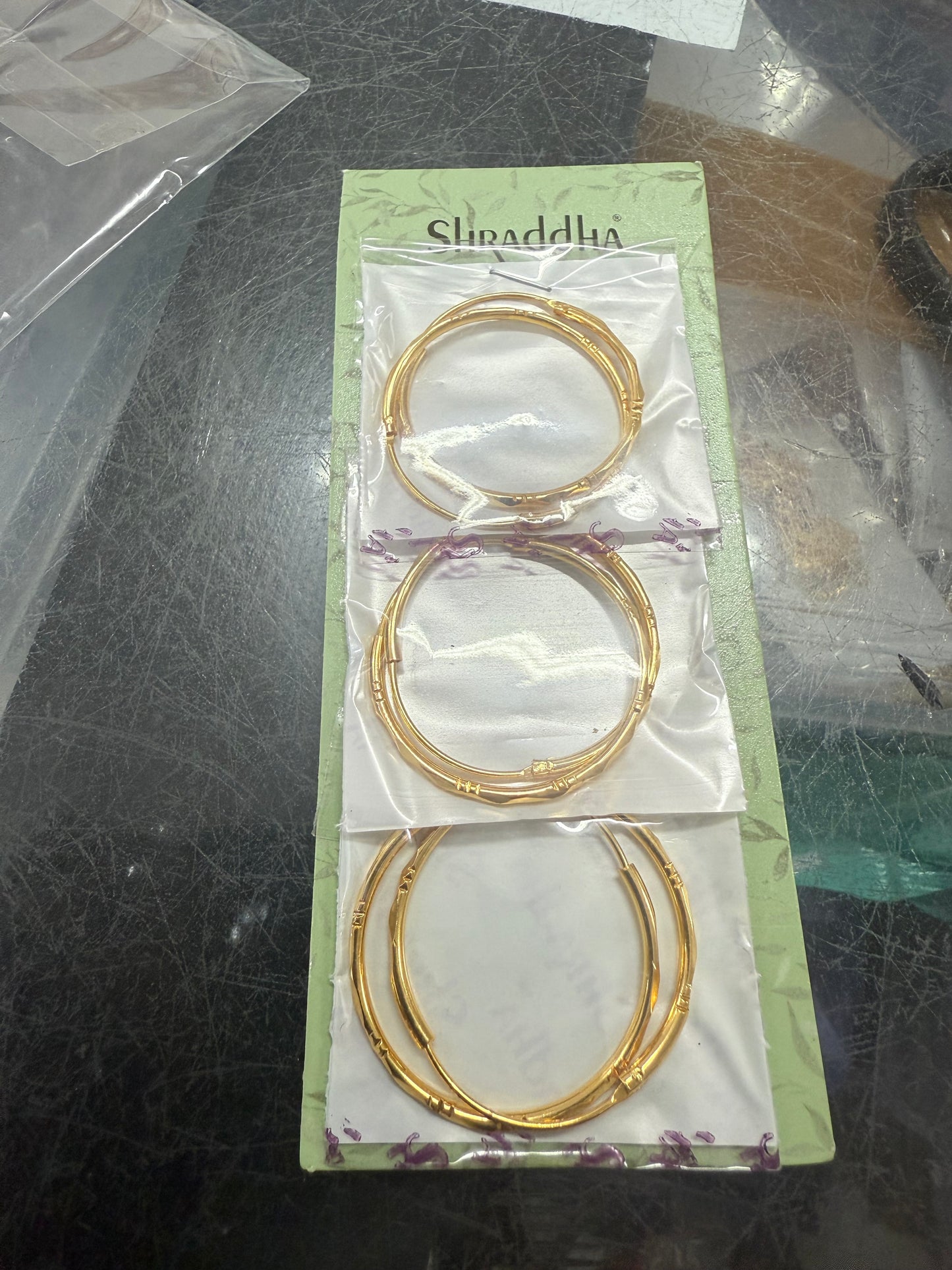 Beautiful designer daily wear bali hoops earrings