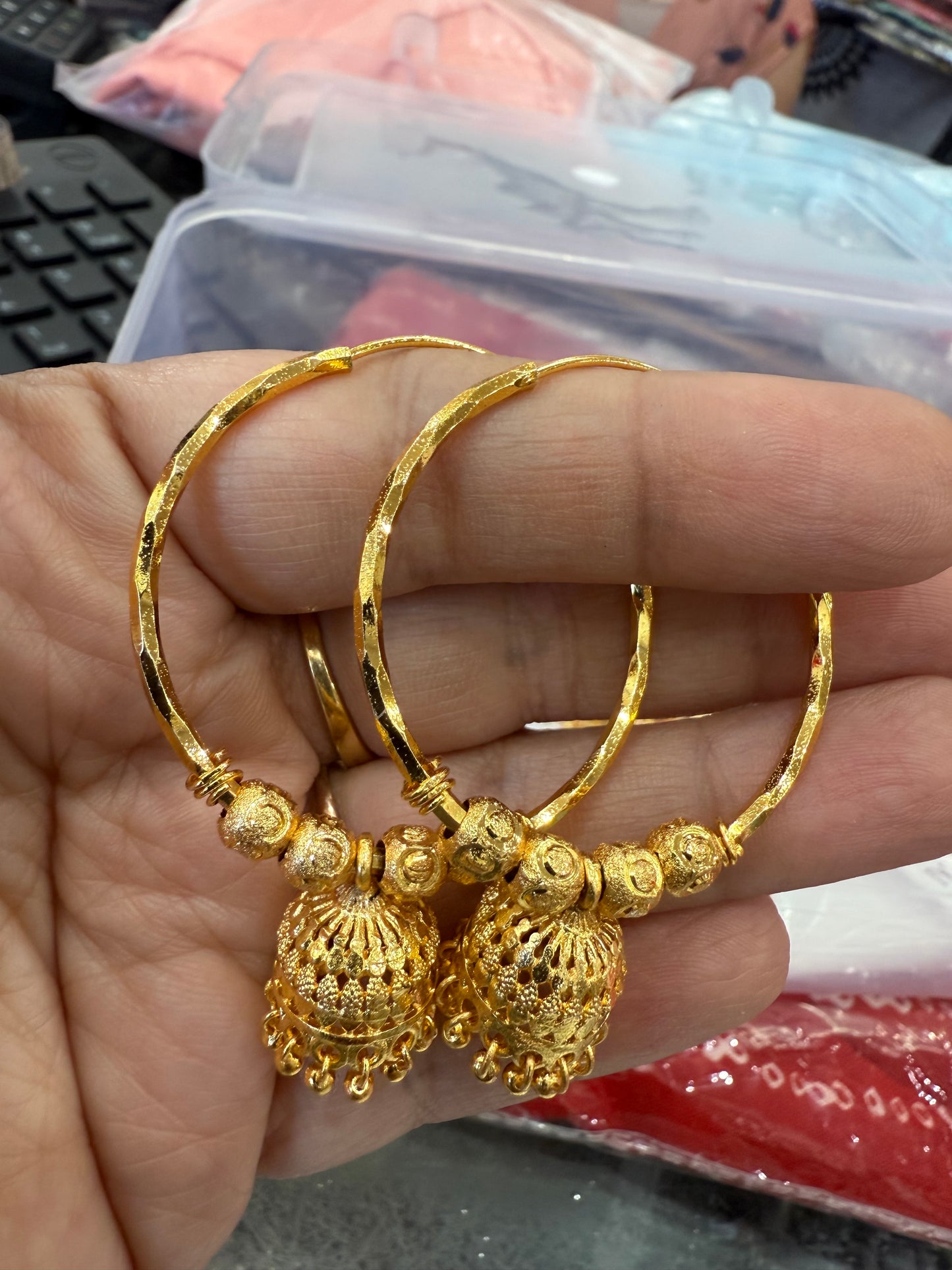 Beautiful designer gold plated jhumki