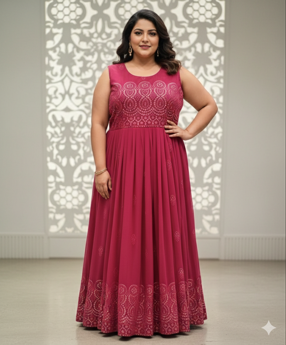 Beautiful designer gown style anarkali suit