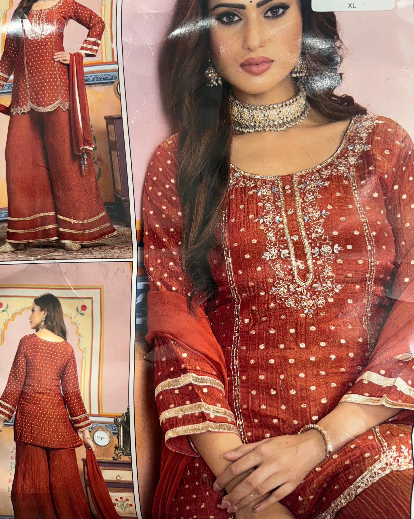 Beautiful designer plazo suit