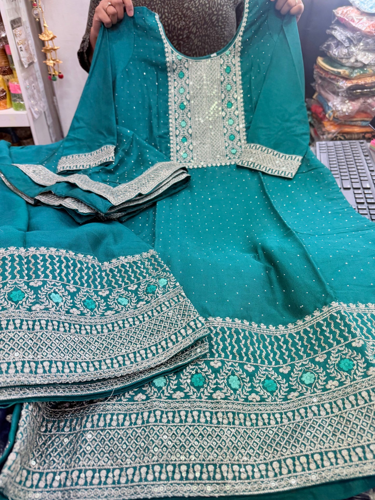 Beautiful designer plazo suit