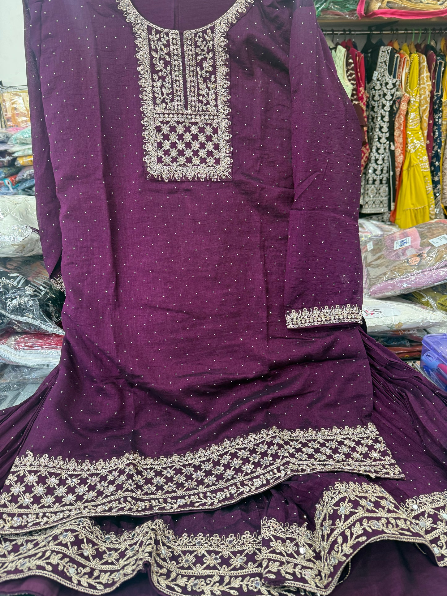 Beautiful designer sharara suit