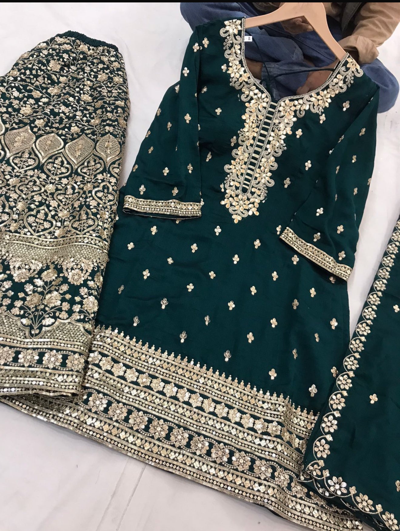 Beautiful designer plazo suit