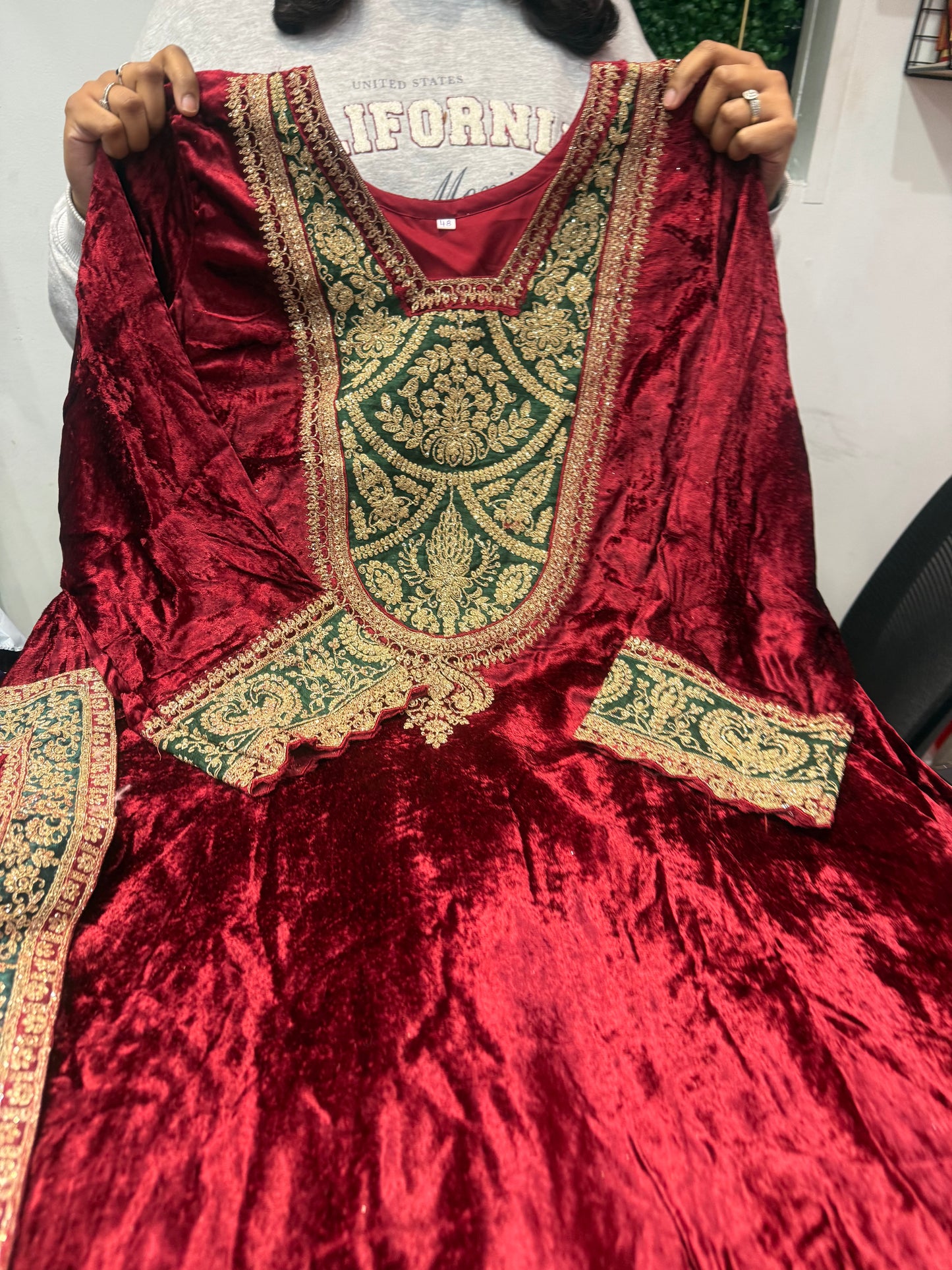 Beautiful designer anarkali plazo suit
