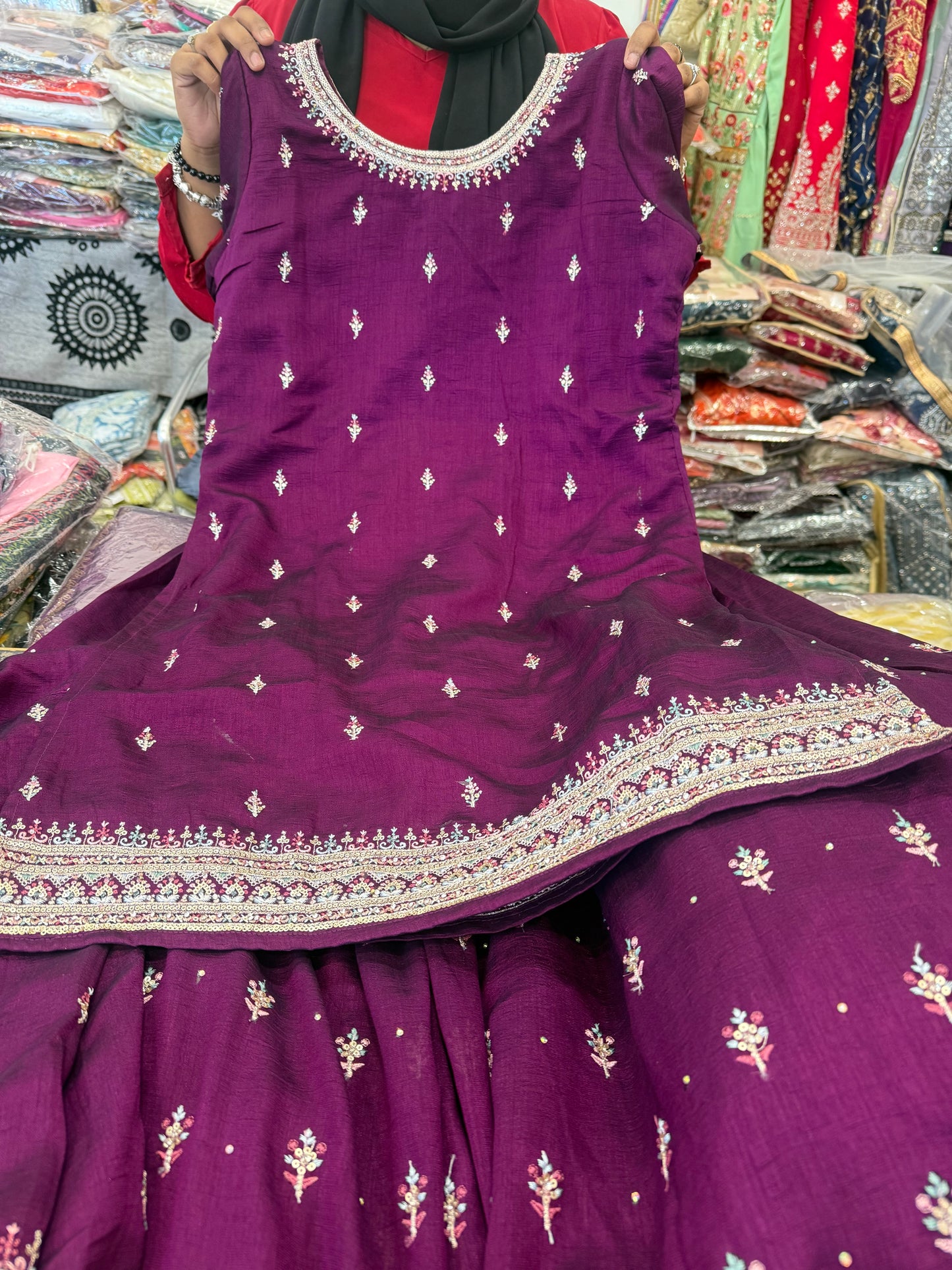 Beautiful designer skirt pants suit