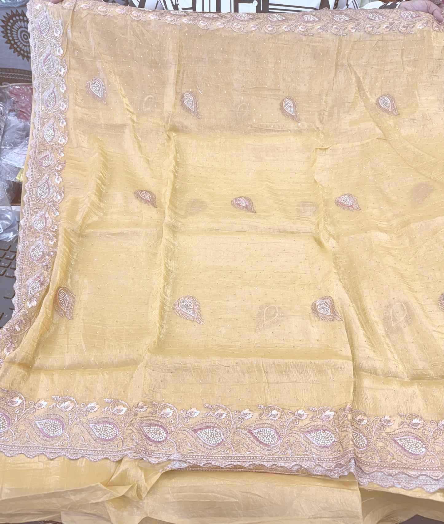 Beautiful designer fully embroidery saree.