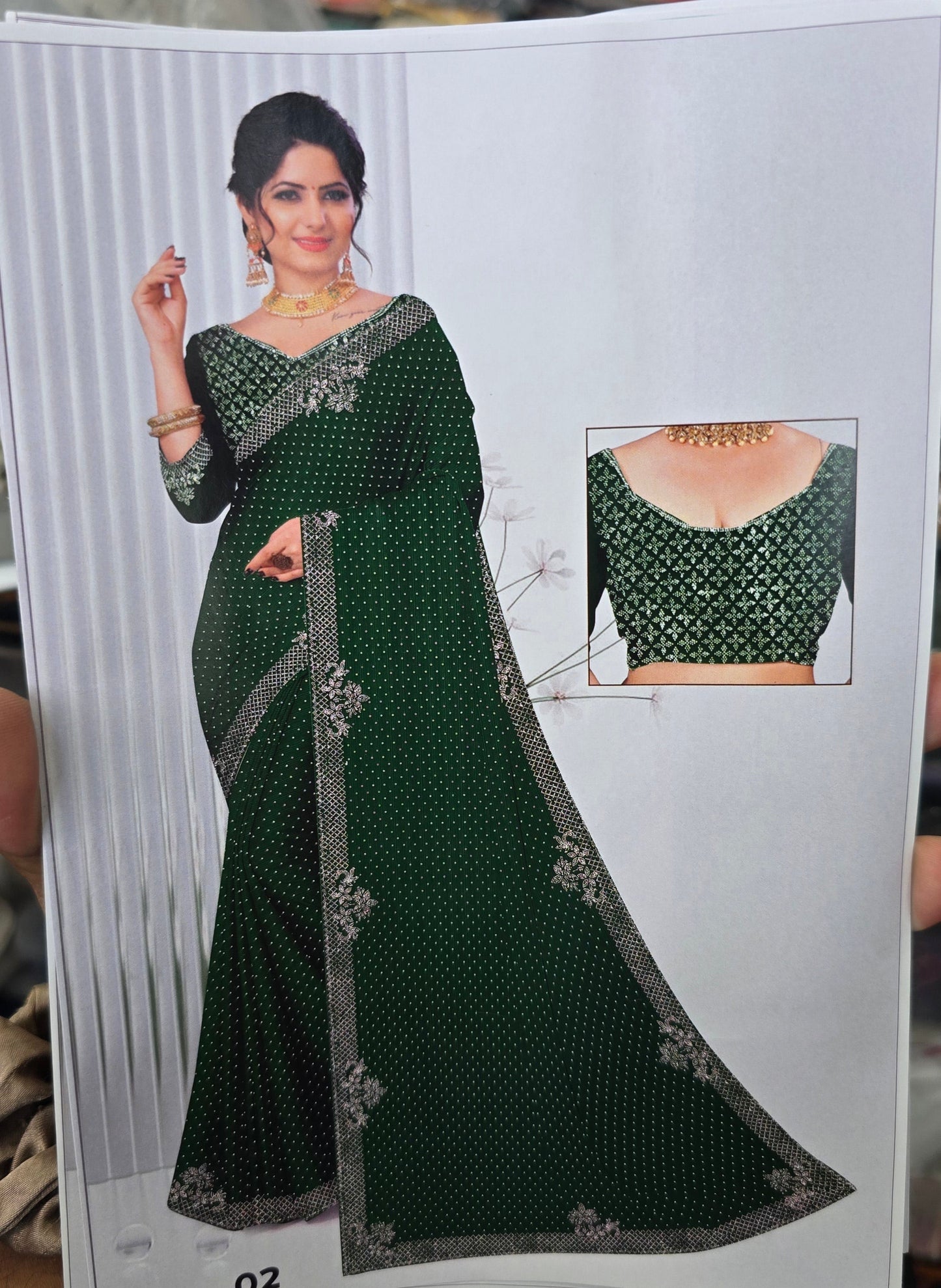 Beautiful designer chiffon saree