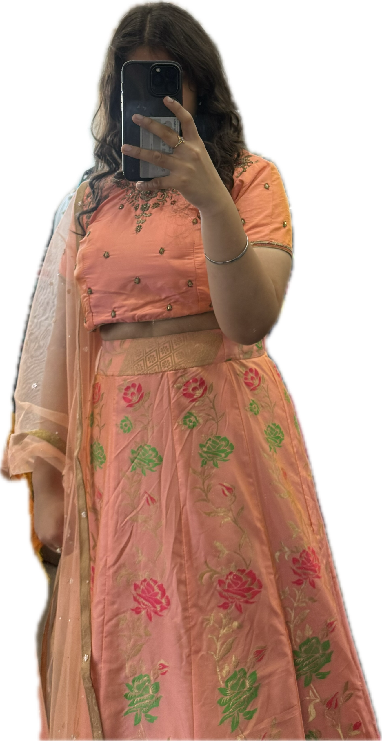 Beautiful designer pure brocade lengha choli