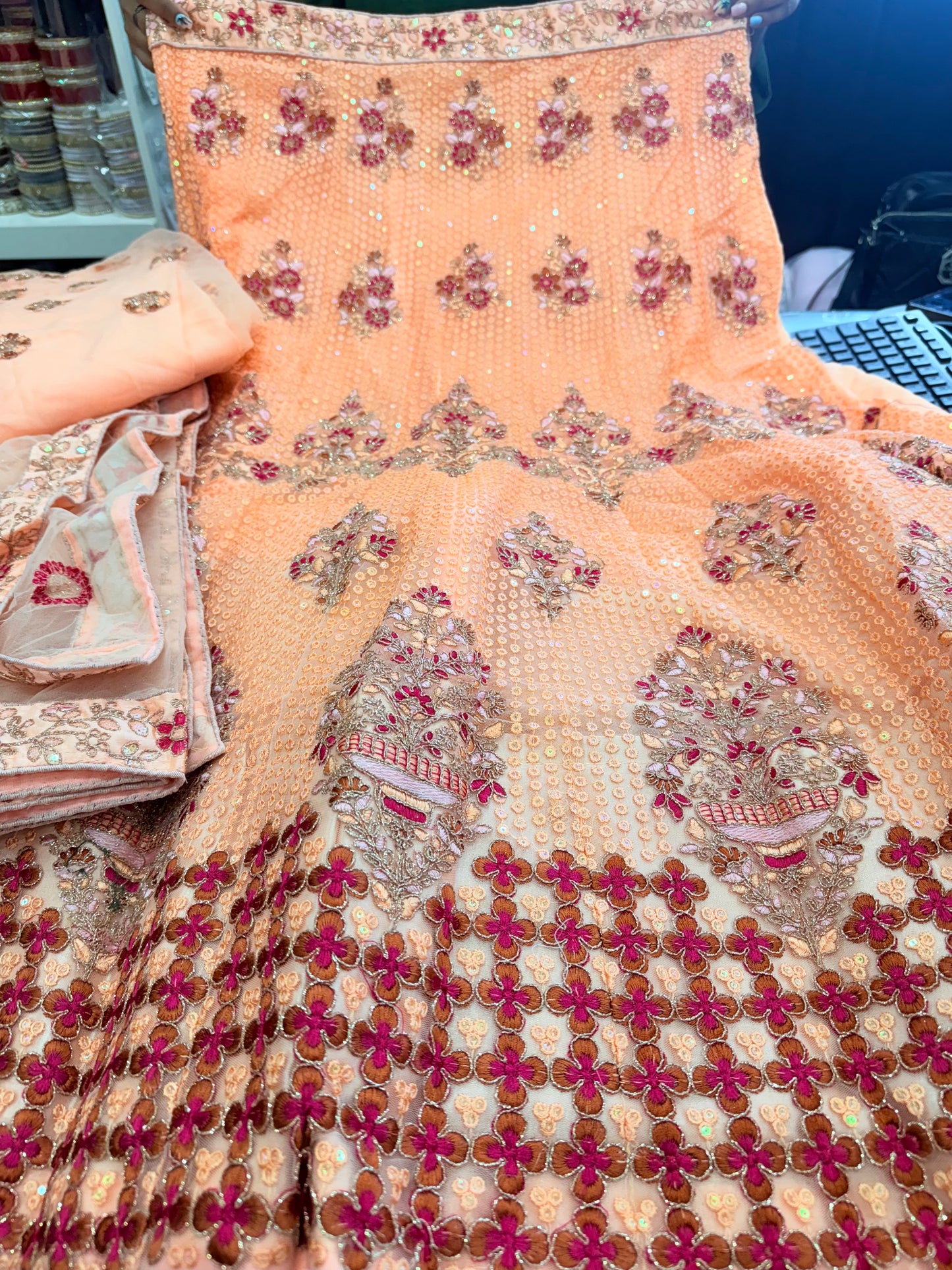 Beautiful designer semi stitch lengha choli