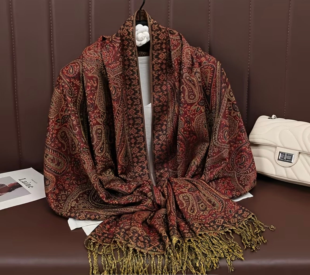 Beautiful designer woolen stroll/shawl