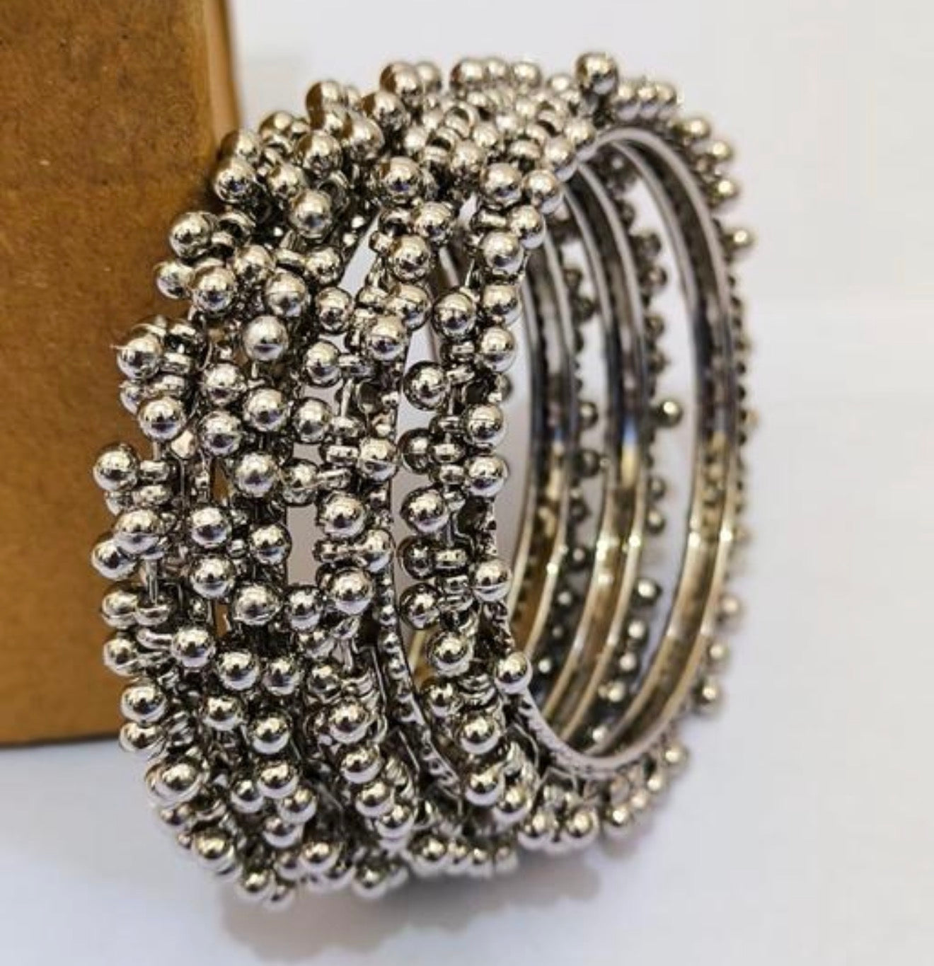 Beautiful designer gungroo bangles set