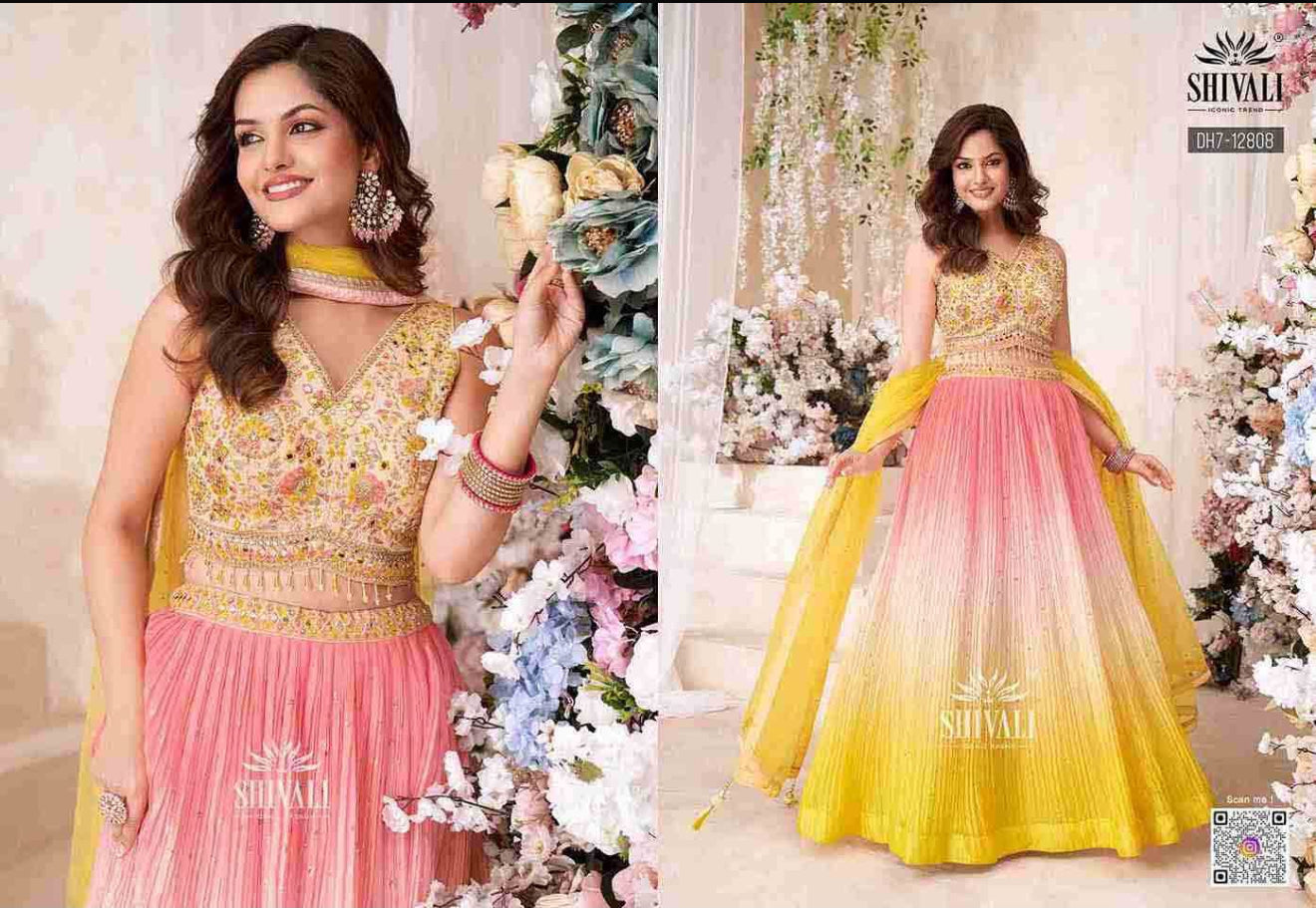 Beautiful designer lengha with hand embroided blouse and jacket