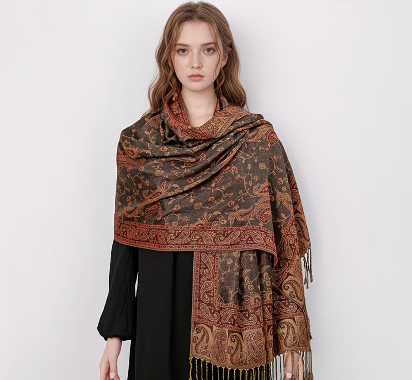 Beautiful designer woolen stroll/shawl
