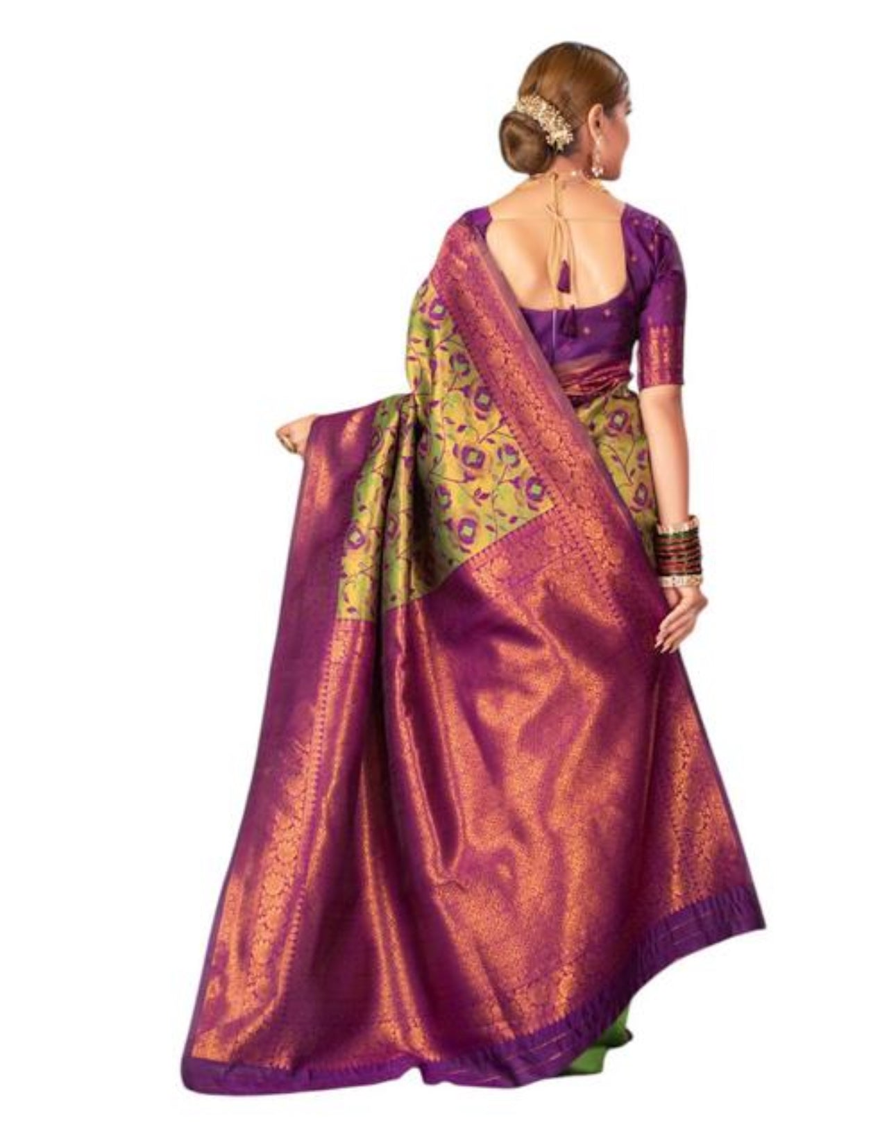 Beautiful designer pure banasari silk saree