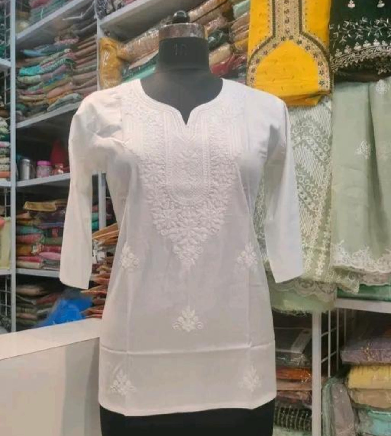 Beautiful designer embroidery short Kurti