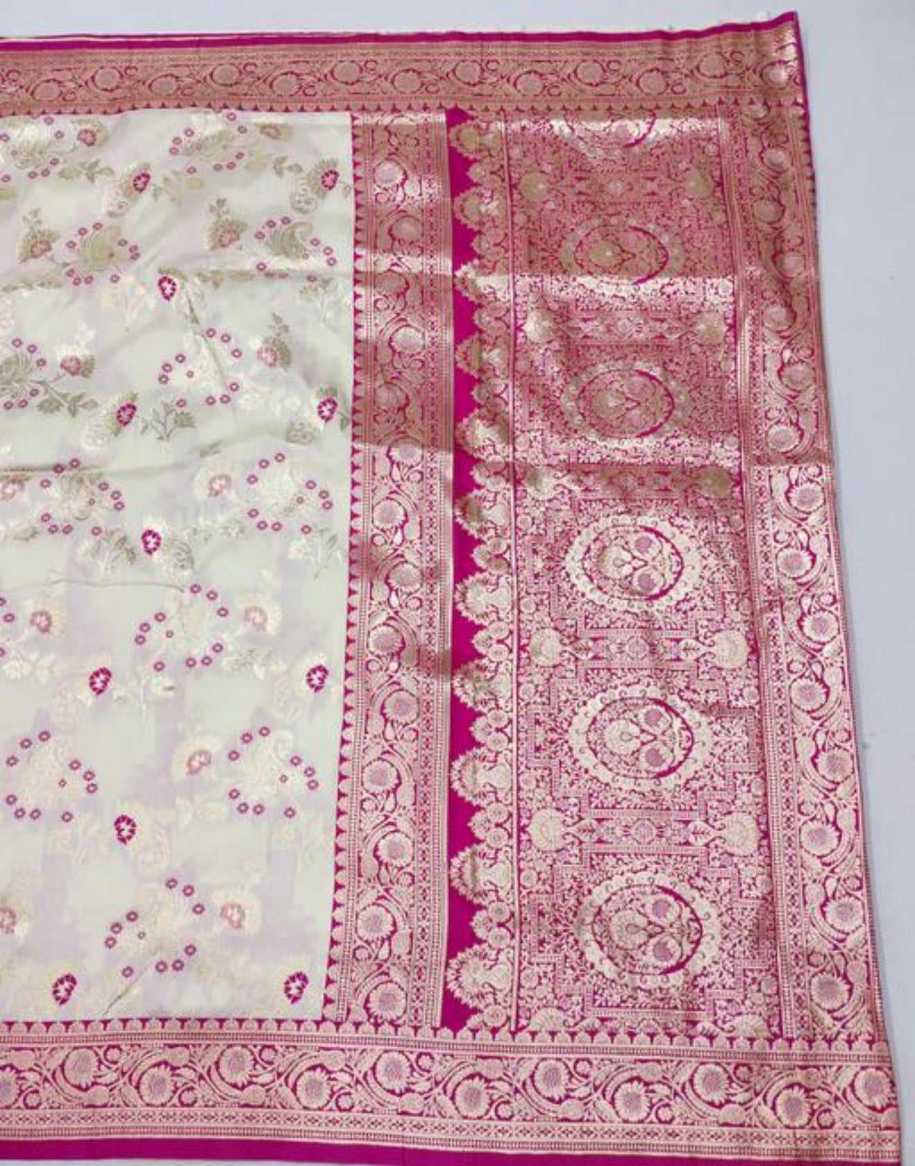 Beautiful designer pure banasari silk saree