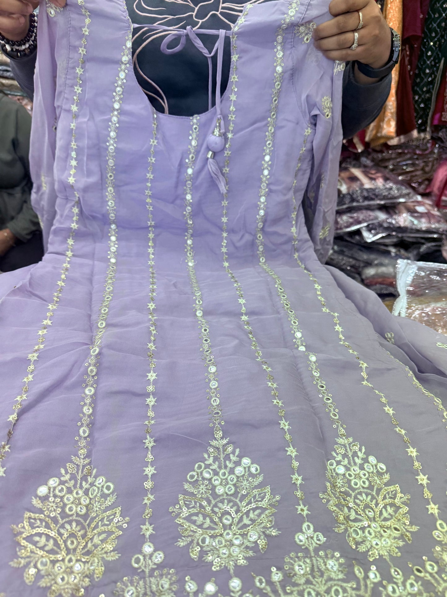 Beautiful designer plazo suit