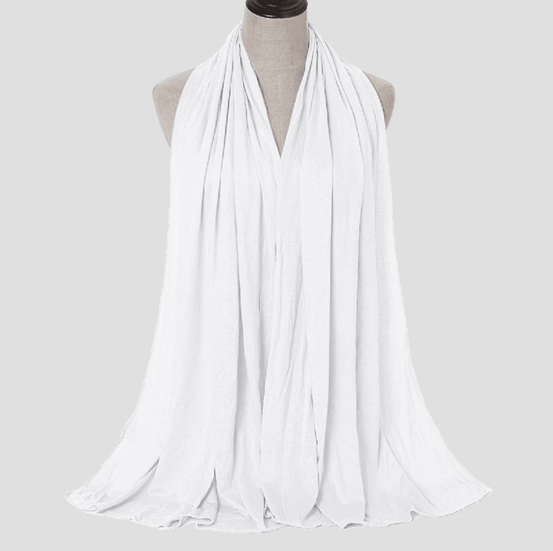 White Hijab for Women Jersey Scarves