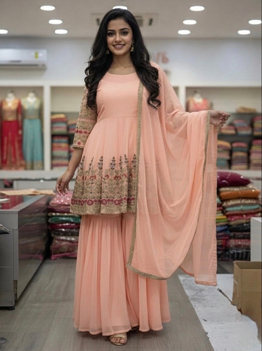 Beautiful designer sharara suit