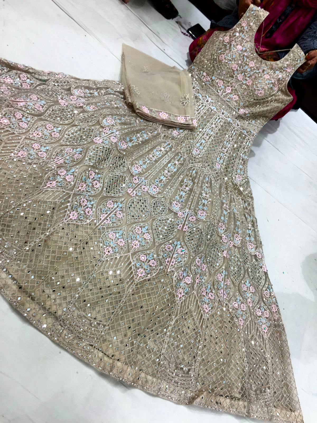 Beautiful designer gown anarkali suit