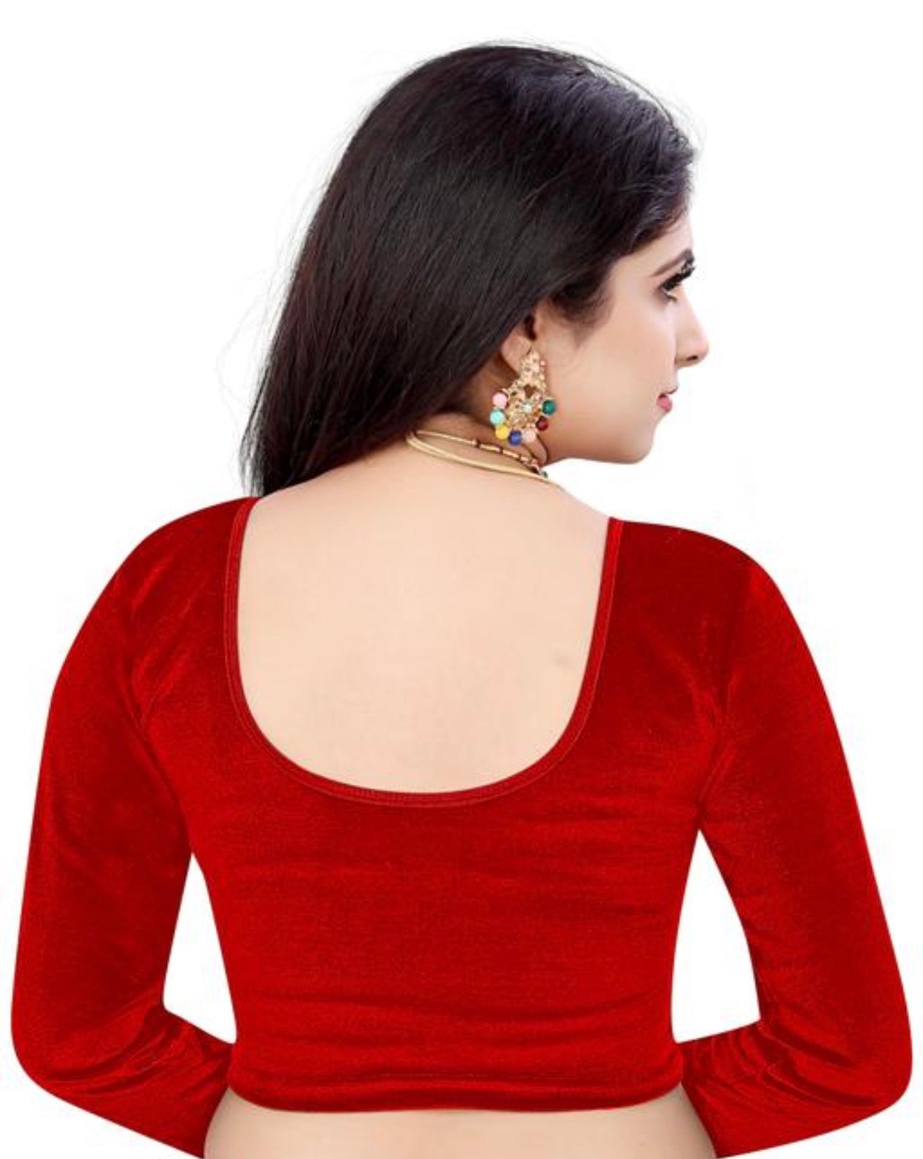 Beautiful designer velvet readymade blouse