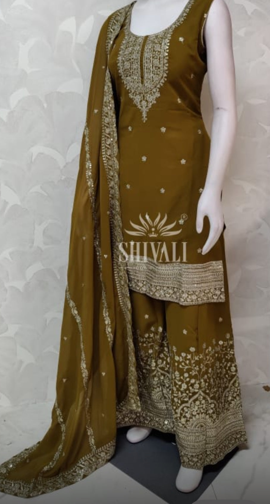 Beautiful designer plazo suit