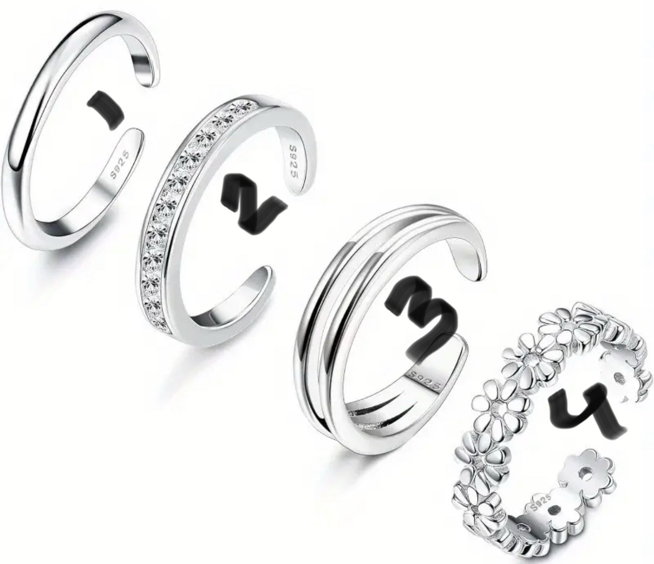 Beautiful designer Sterling silver toe ring