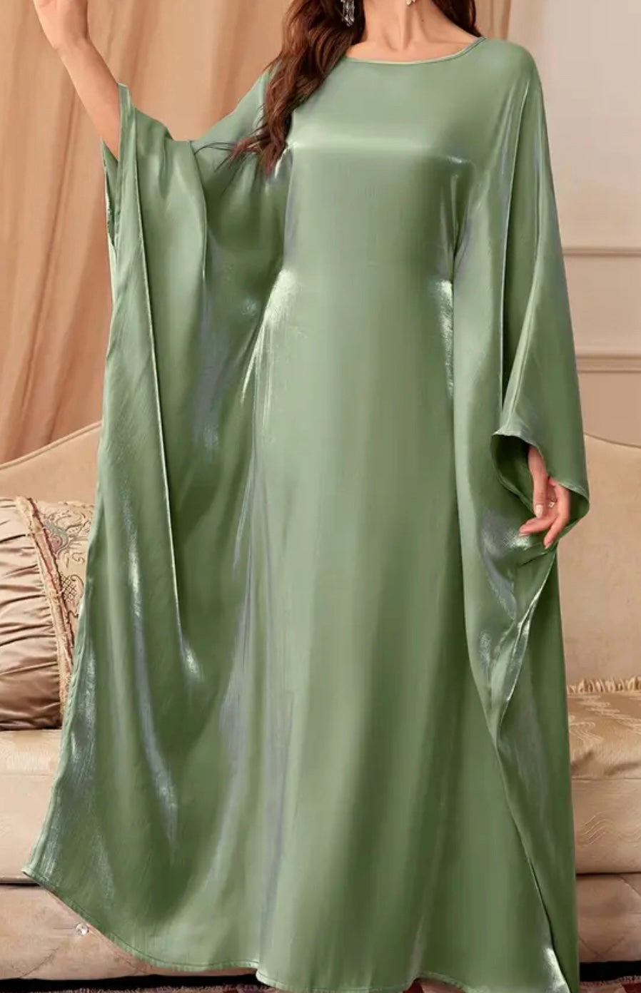 Beautiful designer plus size kaftan with Tie Back inside