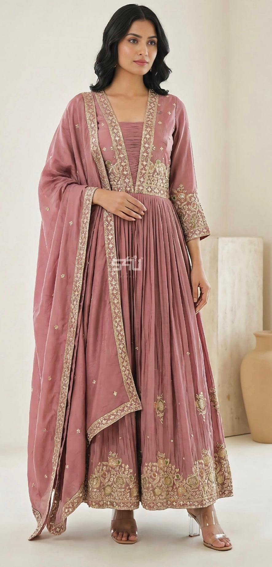 Beautiful designer anarkali style gown with dupptta