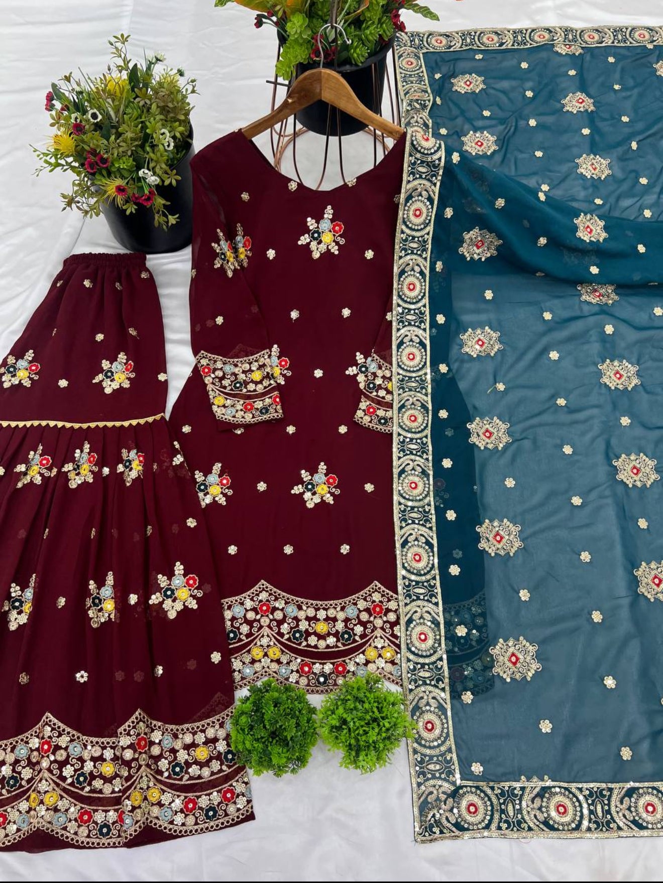 Beautiful designer sharara suit