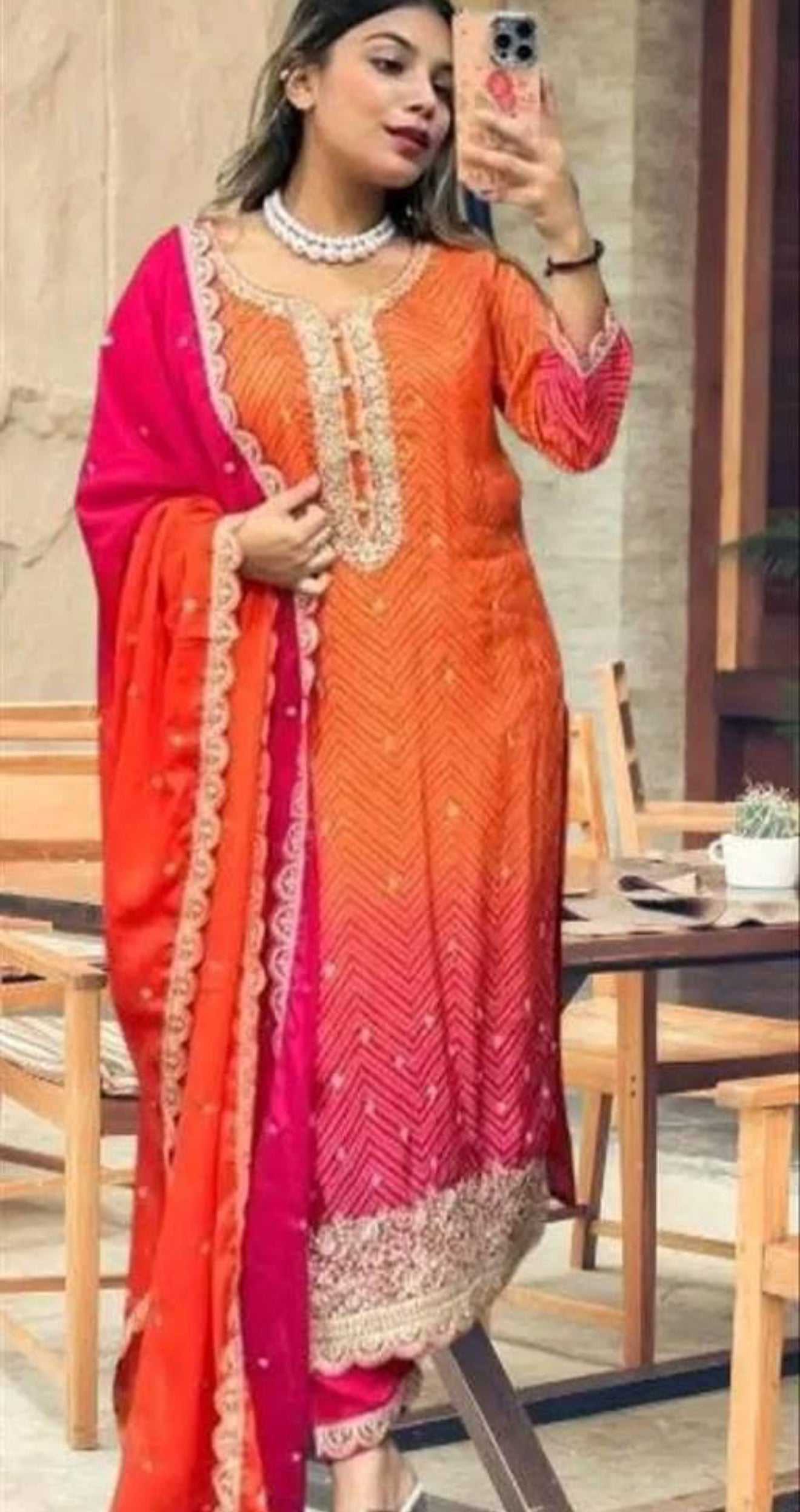 Beautiful designer plazo suit