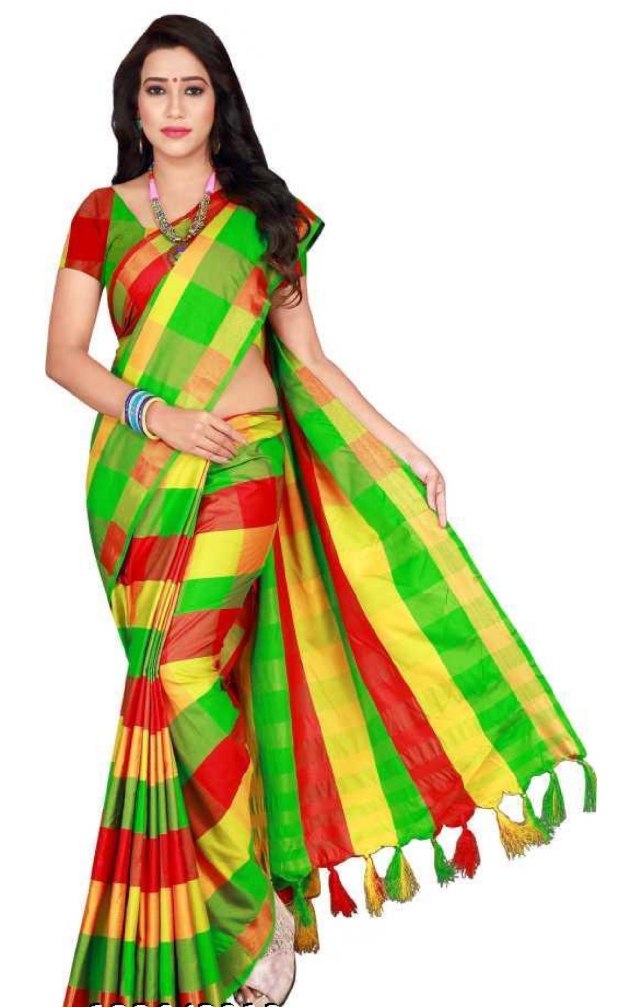 Beautiful designer box cotton silk saree
