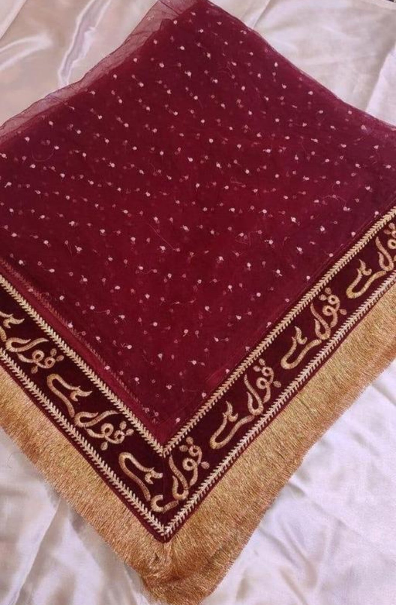 Beautiful designer Qabool hai embroidery net dupatta