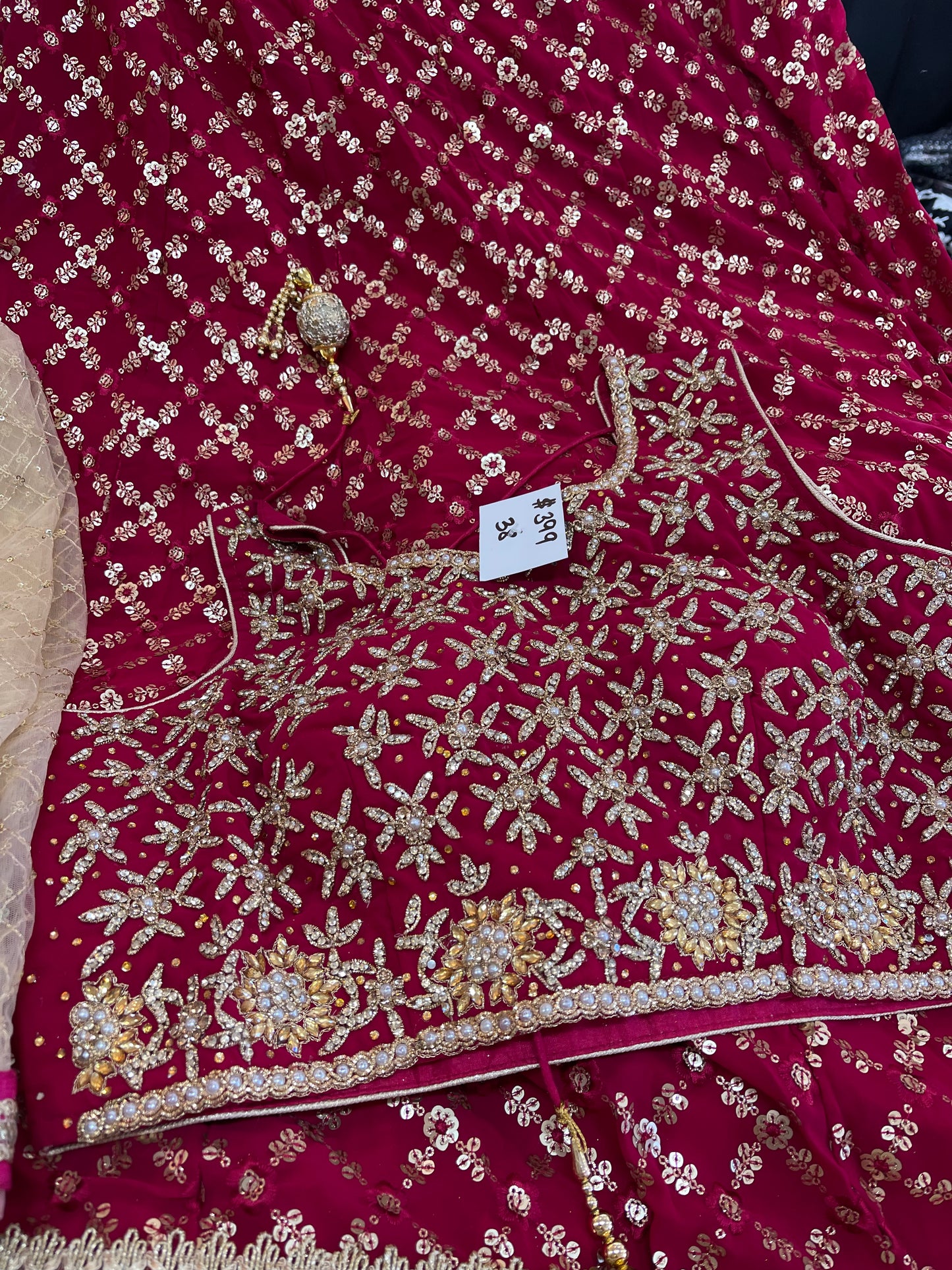 Beautiful designer heavily embroidery lengha choli suit
