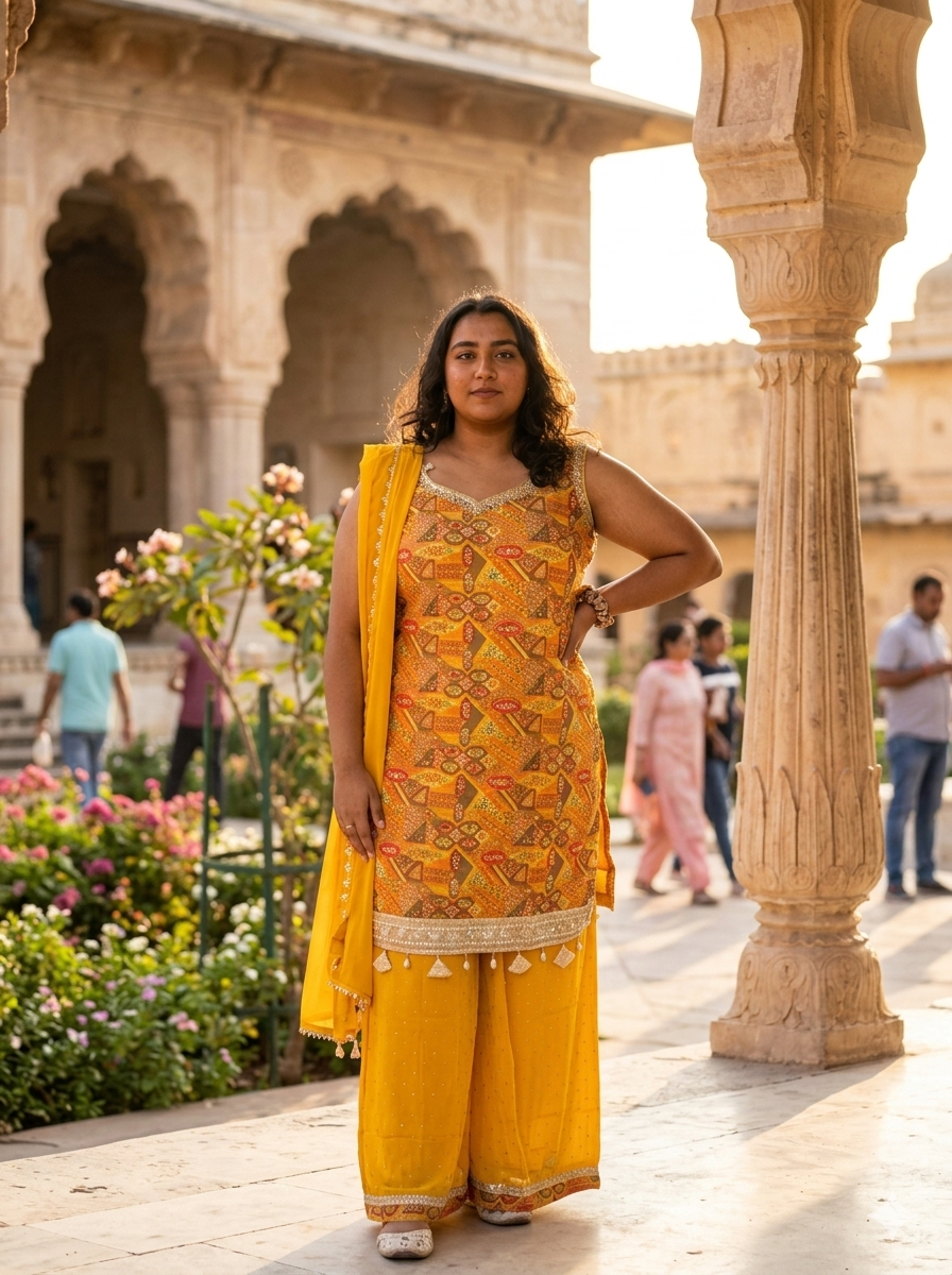 Beautiful designer plazo suit