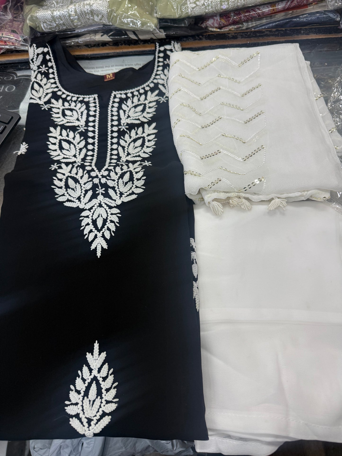 Beautiful designer lucknowi Embroidery plazo suit