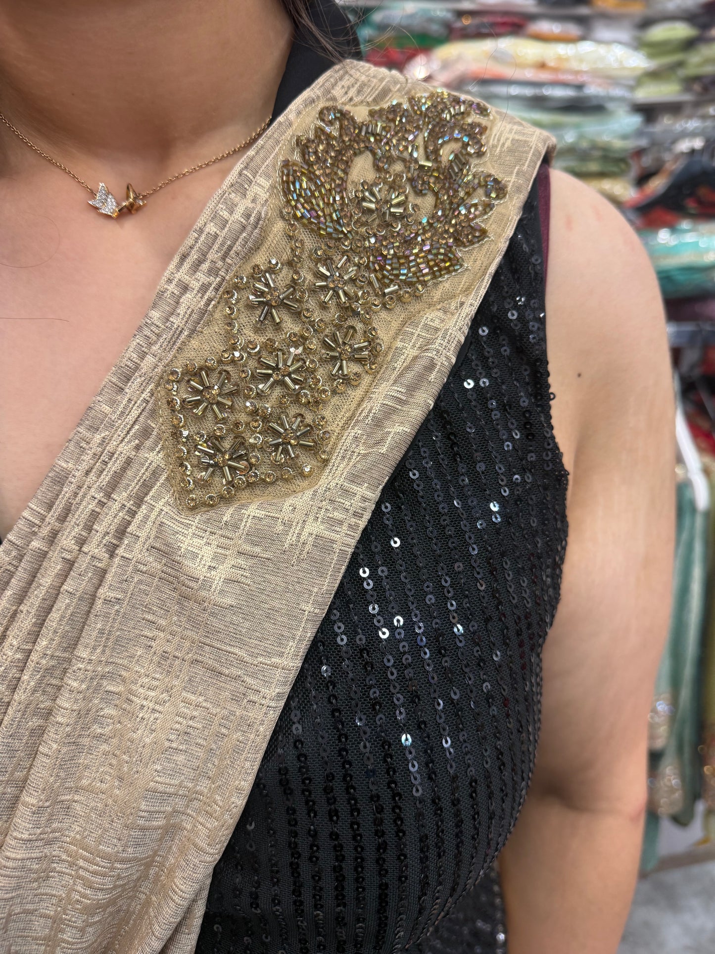 Beautiful designer ready to wear saree with readymade blouse