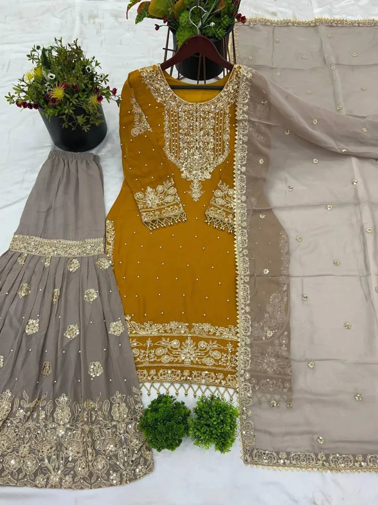 Beautiful designer sharara suit