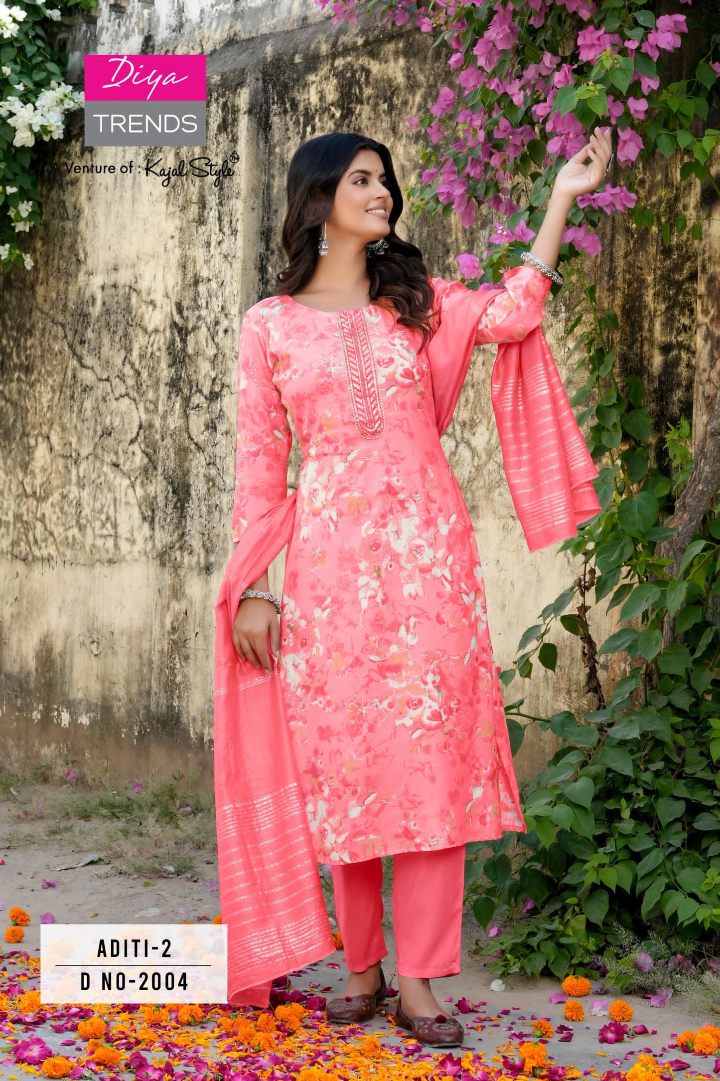 Beautiful designer Kurti with pants with duppatta