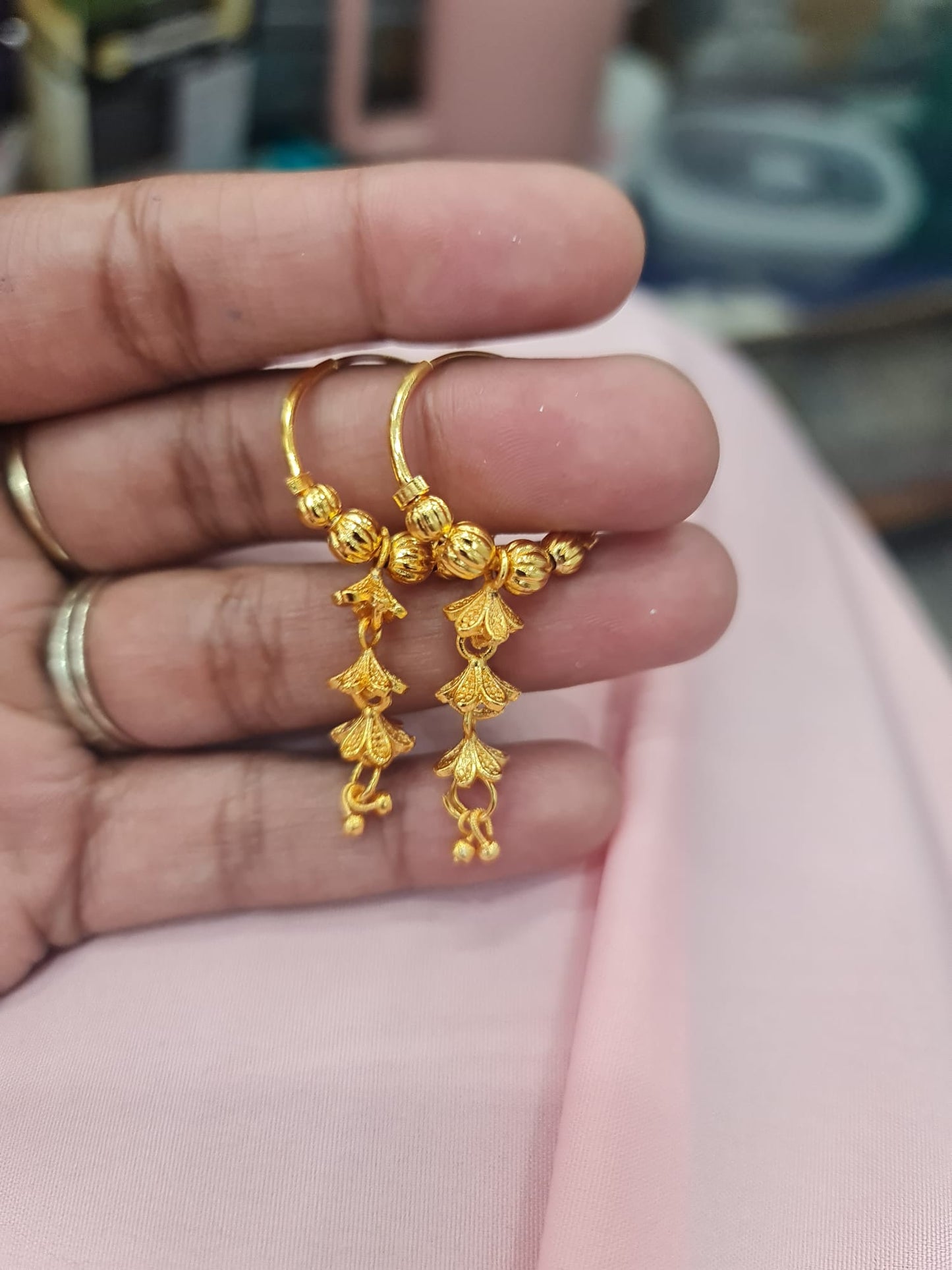 Beautiful designer gold plated jhumki