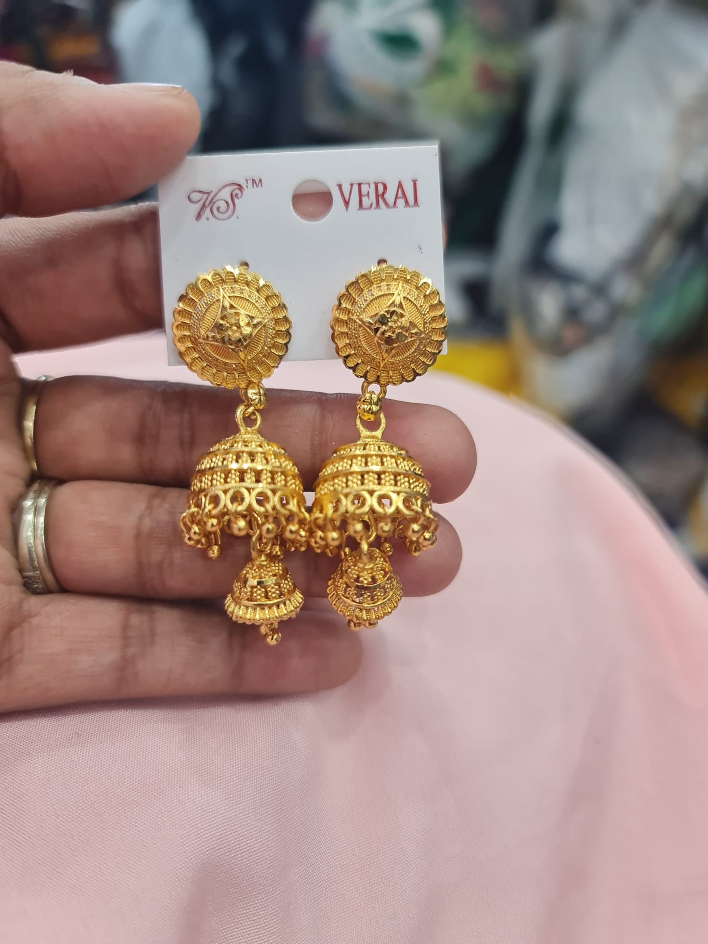 Beautiful designer gold plated jhumki