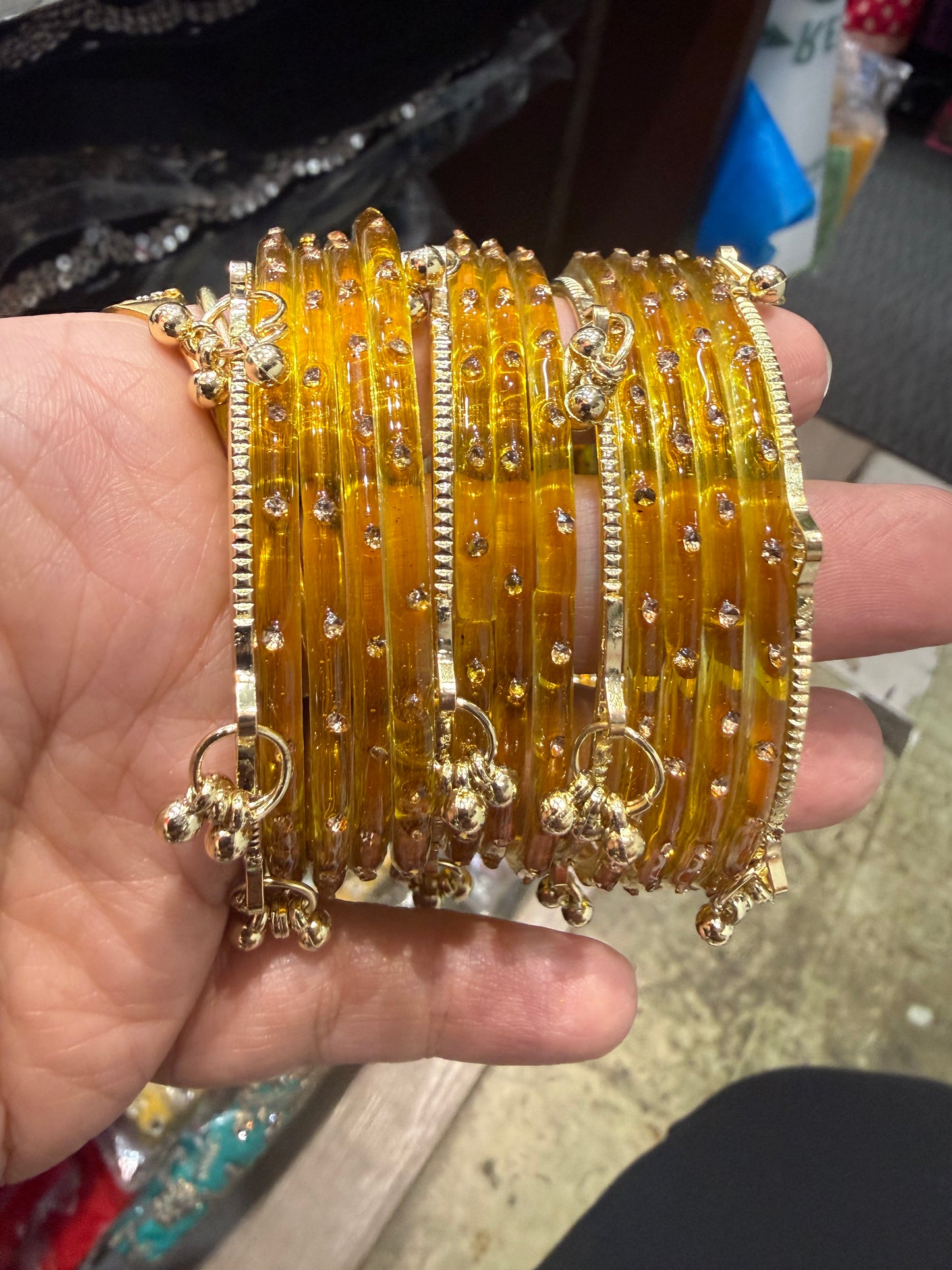 Beautiful designer raindrop bangles with Kashmiri bangles
