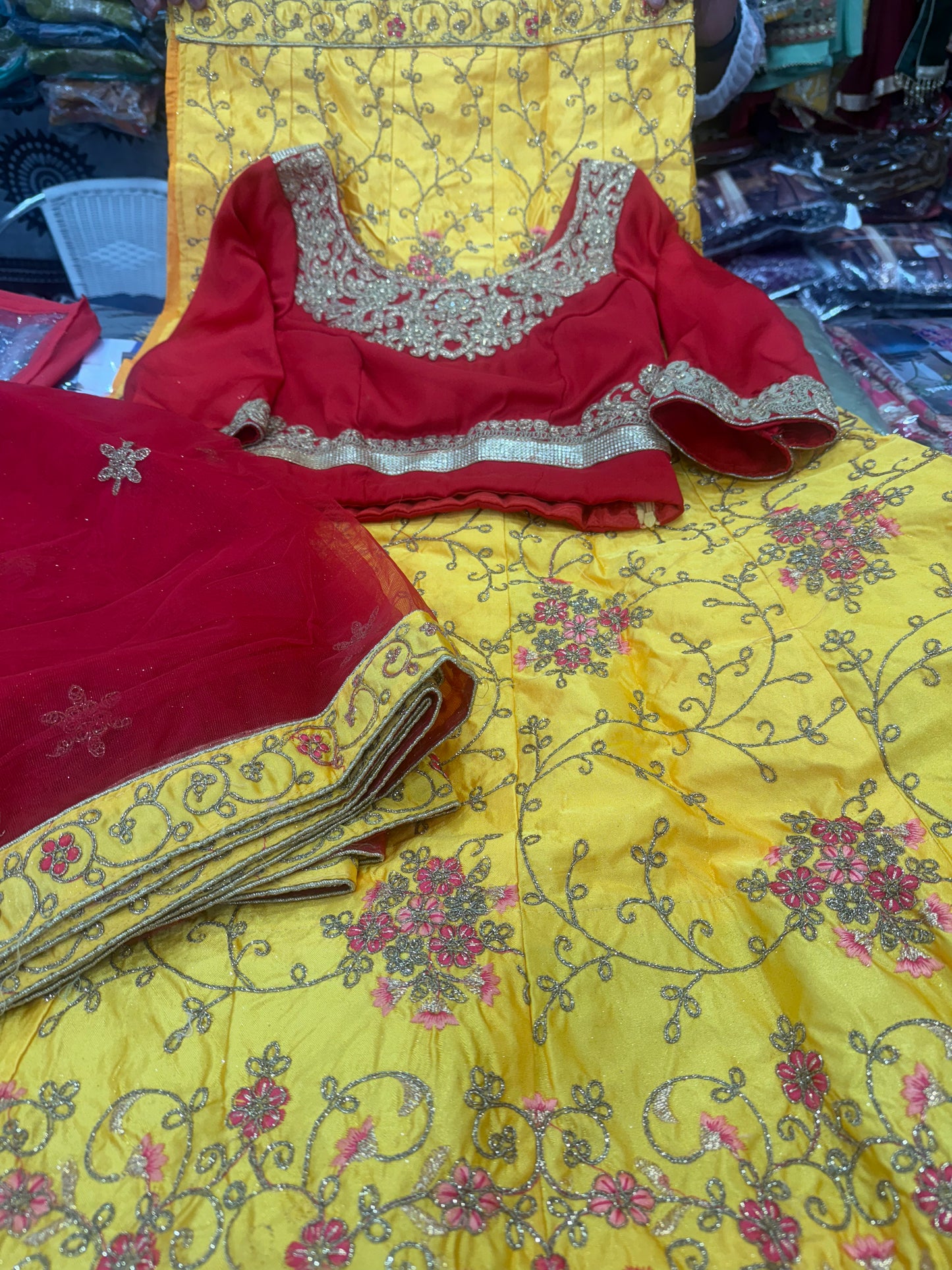 Beautiful designer silk lengha choli