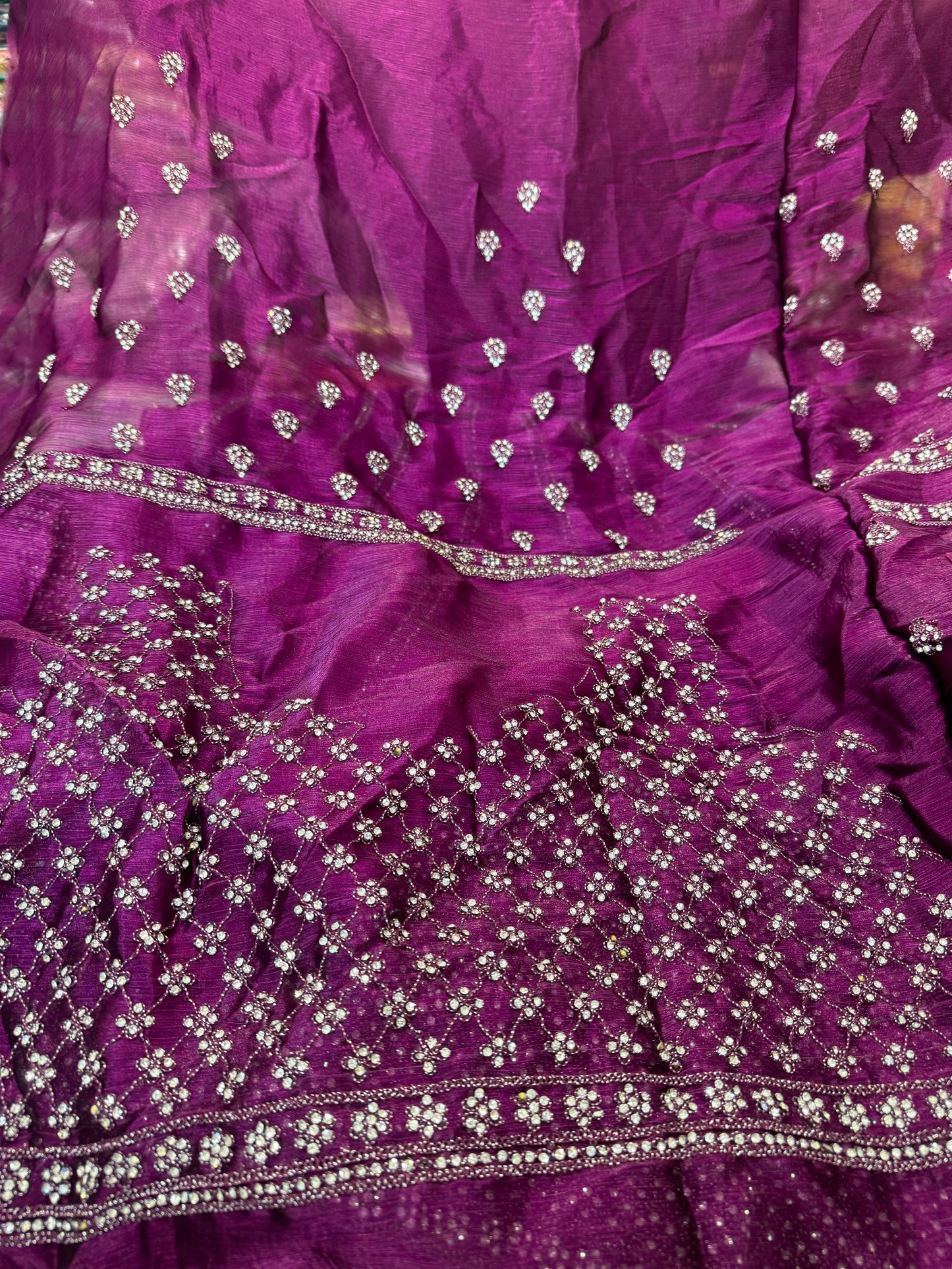 Beautiful designer heavily embroidery plus size Jimmy Choo semi stitch lengha