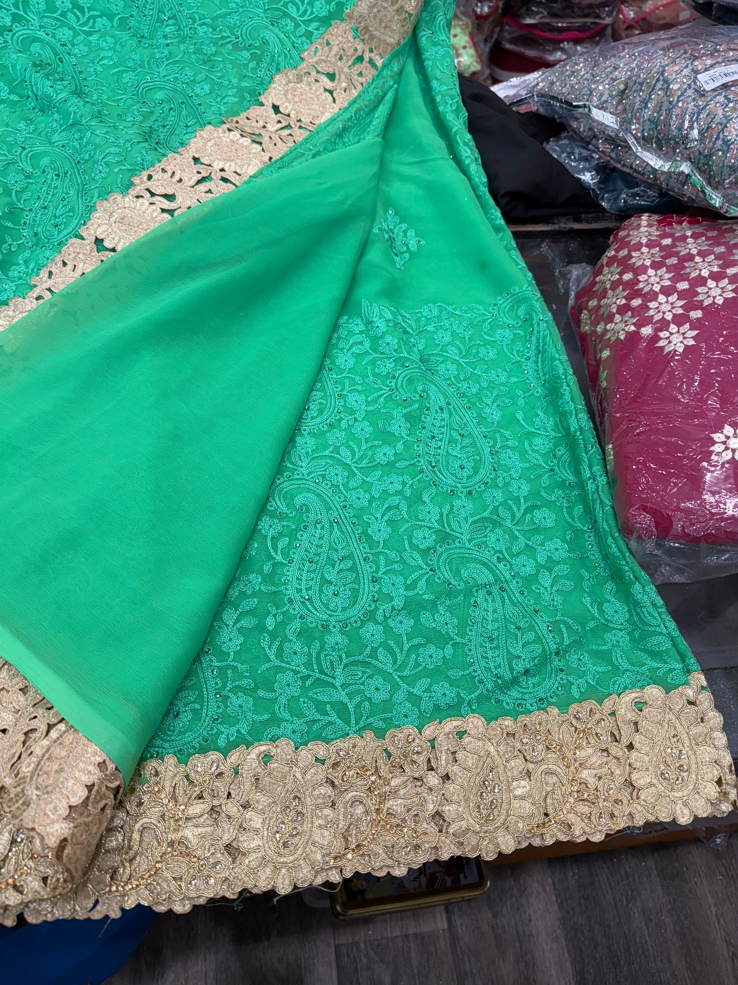 Beautiful designer Kashmiri embroidered saree