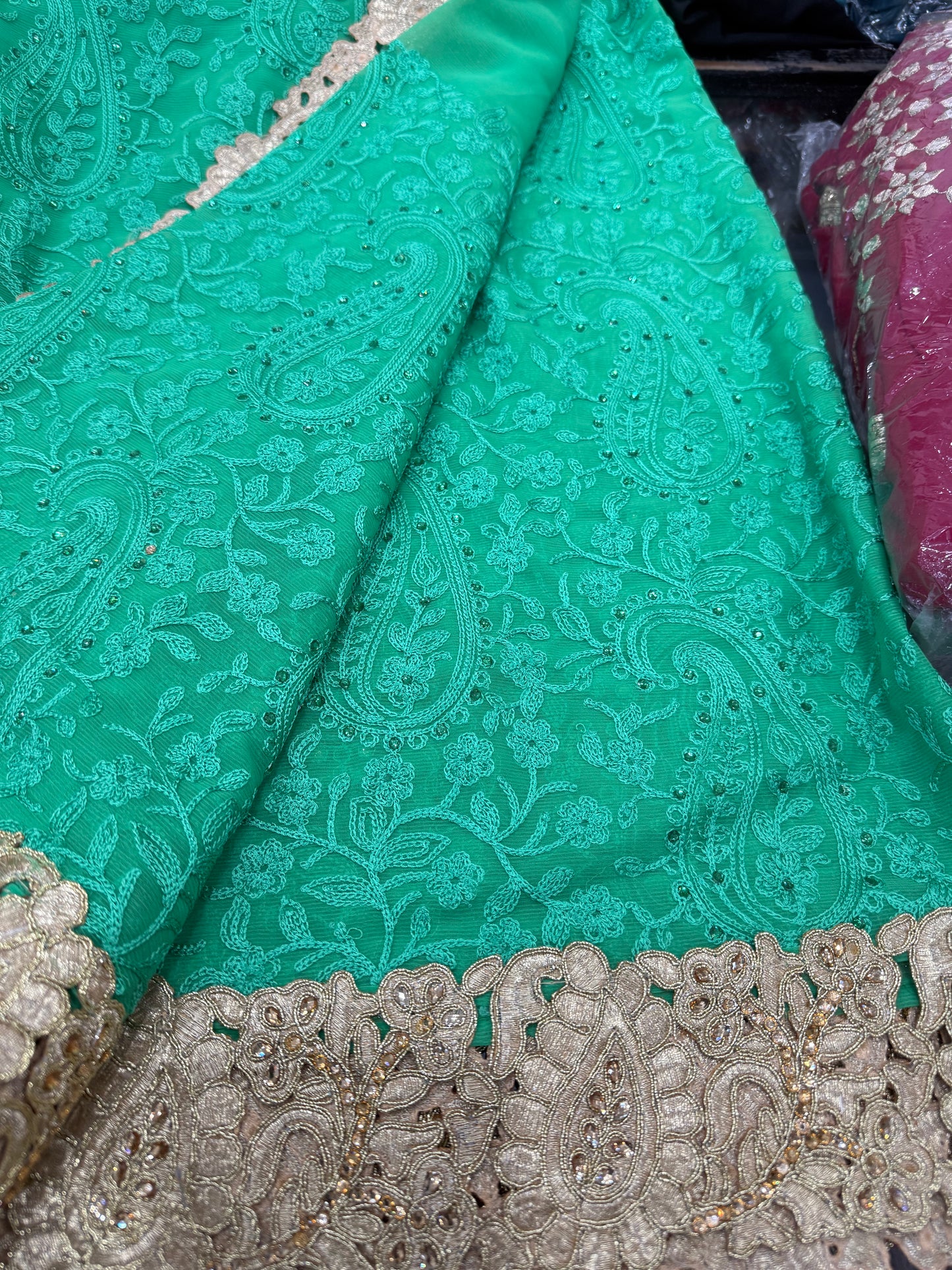 Beautiful designer Kashmiri embroidered saree