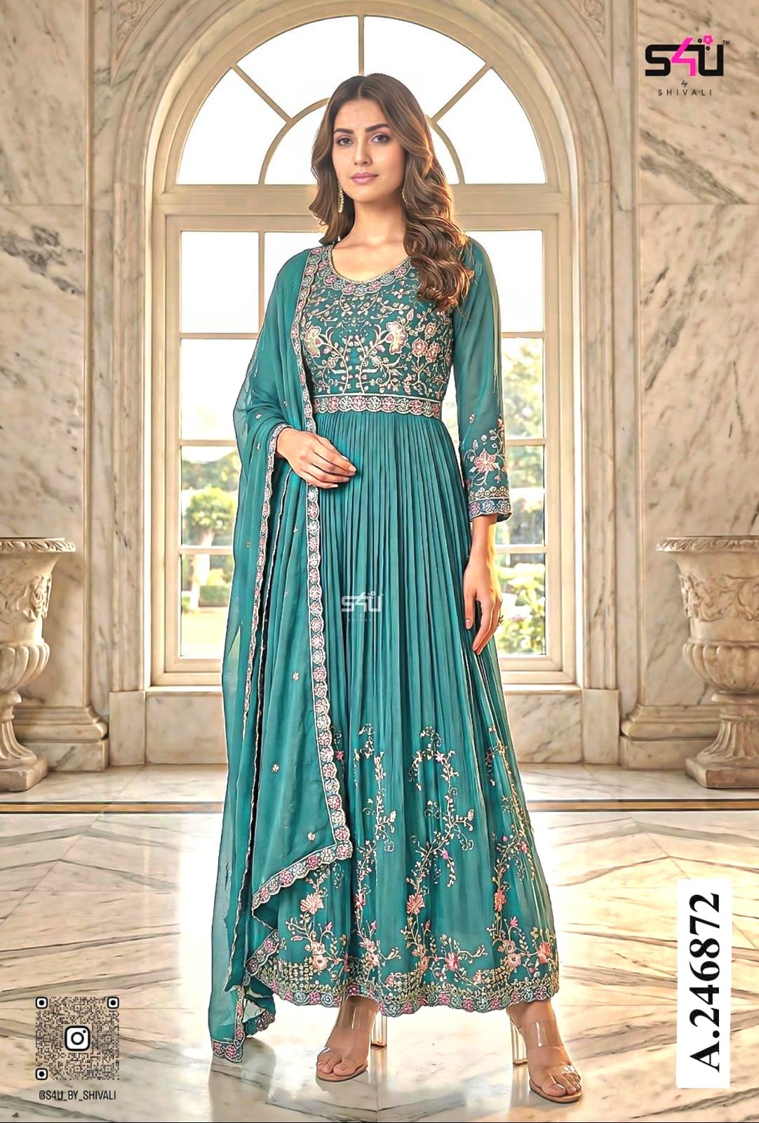 Beautiful designer anarkali style gown with dupptta