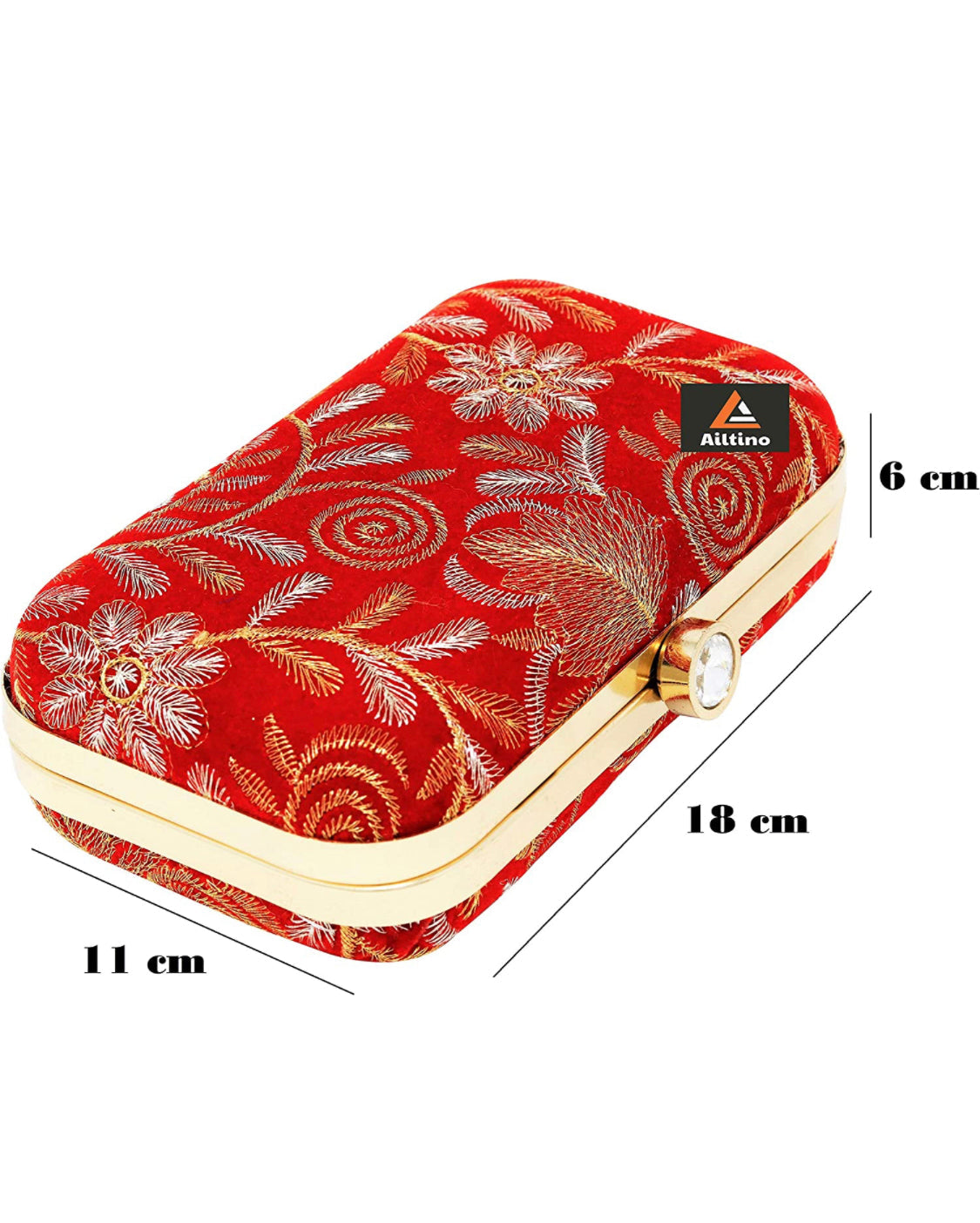Beautiful designer Women's Oval Frame Clutch | Detachable Sling Chain | Ladies Party Wedding Purse Bag