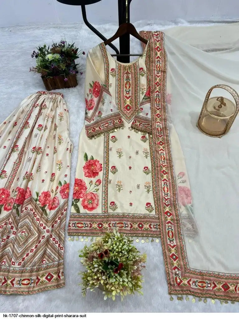 Beautiful designer plazo suit